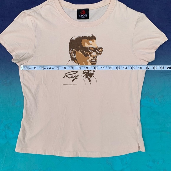 Ray Charles tee 2005 signature portrait tee ladies cut size medium 🎹 - Picture 12 of 16